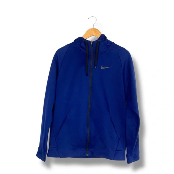 Nike Therma Hoodie Full Zip Dri-FIT Tech Training Jacket Blue Men’s Size L - Picture 3 of 13
